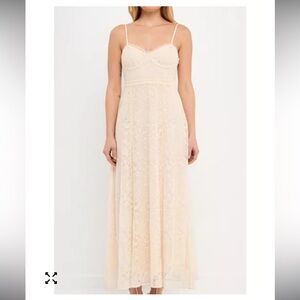 Free the Roses Cream Lace Dress